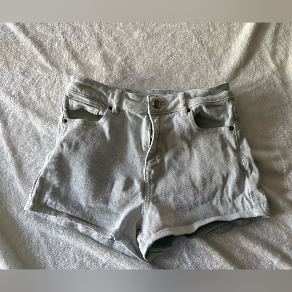 PacSun Light Denim Stretch High Rise Shorts 25